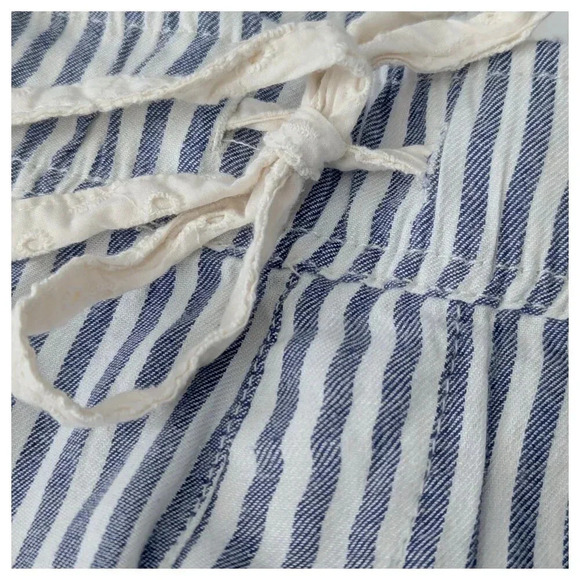 LANE BRYANT NWT Soft Striped Chambray Cropped Pants Size 26W 28W - Picture 10 of 11
